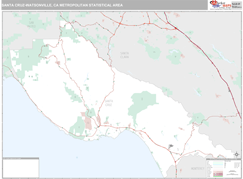 Santa Cruz-Watsonville Metro Area Digital Map Premium Style